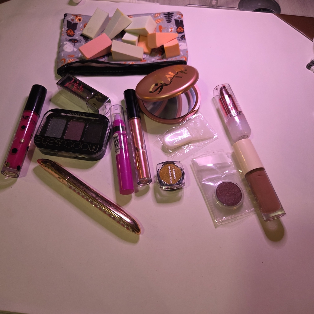 Makeup Set with Pink and Gold Accents